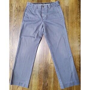 Eddie Bauer Men's Classic Fit Flat Front Khaki Chinos Size 32/30 Dark Grey